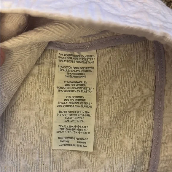 J. Crew Off-White Cream Jacquard Gold Zipper Above Knee Shift Dress - Picture 7 of 15